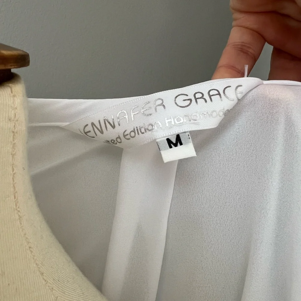 Jennafer Grace Ivory Sheer Kimono - Picture 8 of 14